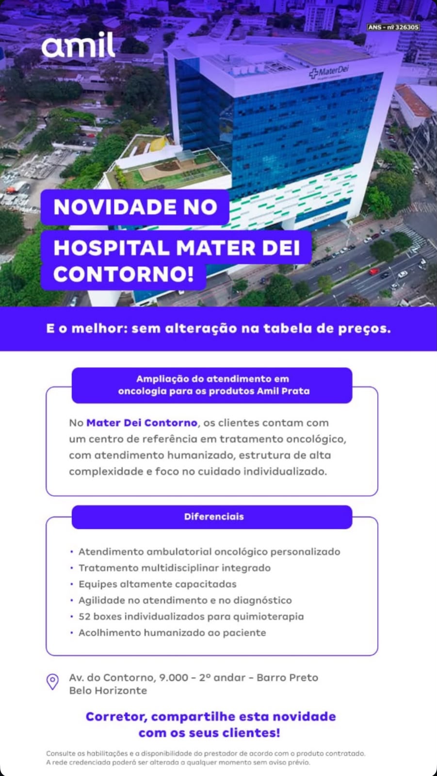 Material da campanha Amil