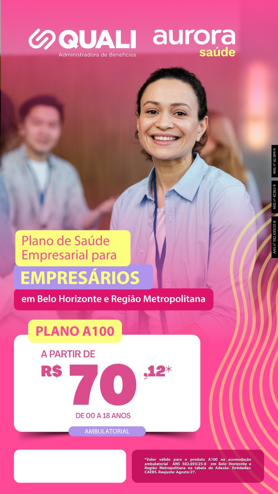 Material da campanha Aurora Saúde