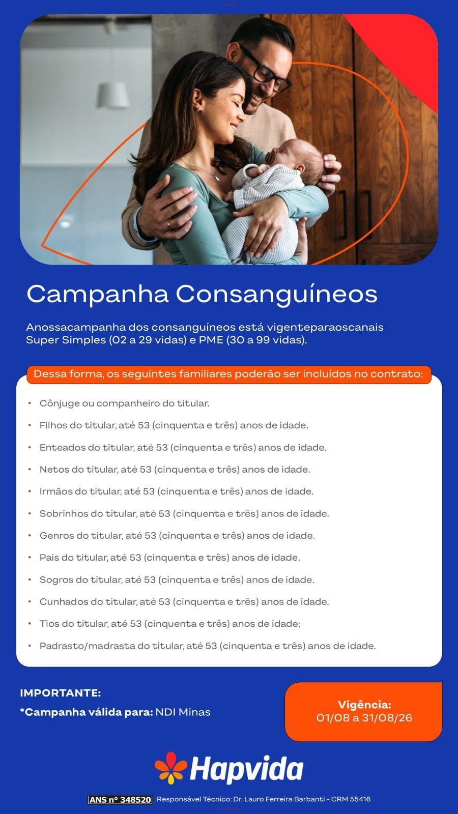 Material da campanha Hapvida